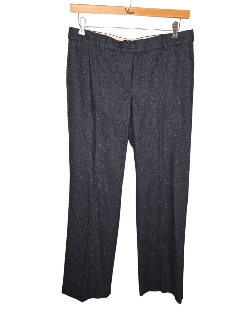 Talbots Windsor Fit Pants, Size 10, Wool Blend, Herringbone, Italian Fabric